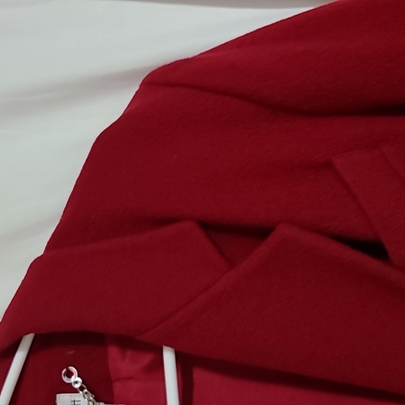 Ashley Scott Women's Size Large Red Wool Blend Coat Hello Fall and Winter! - Picture 4 of 9